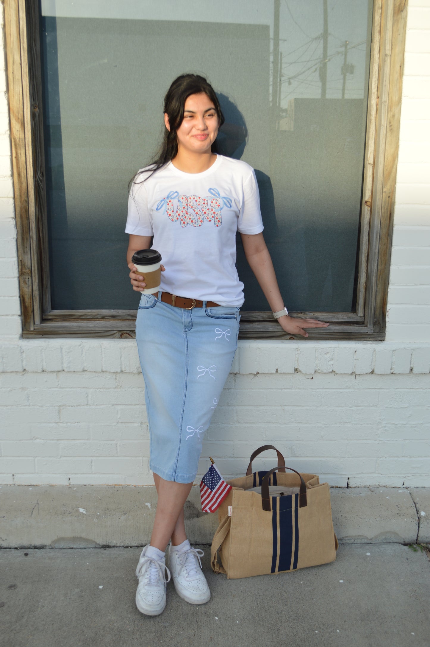Navy Stripe Tote Bag