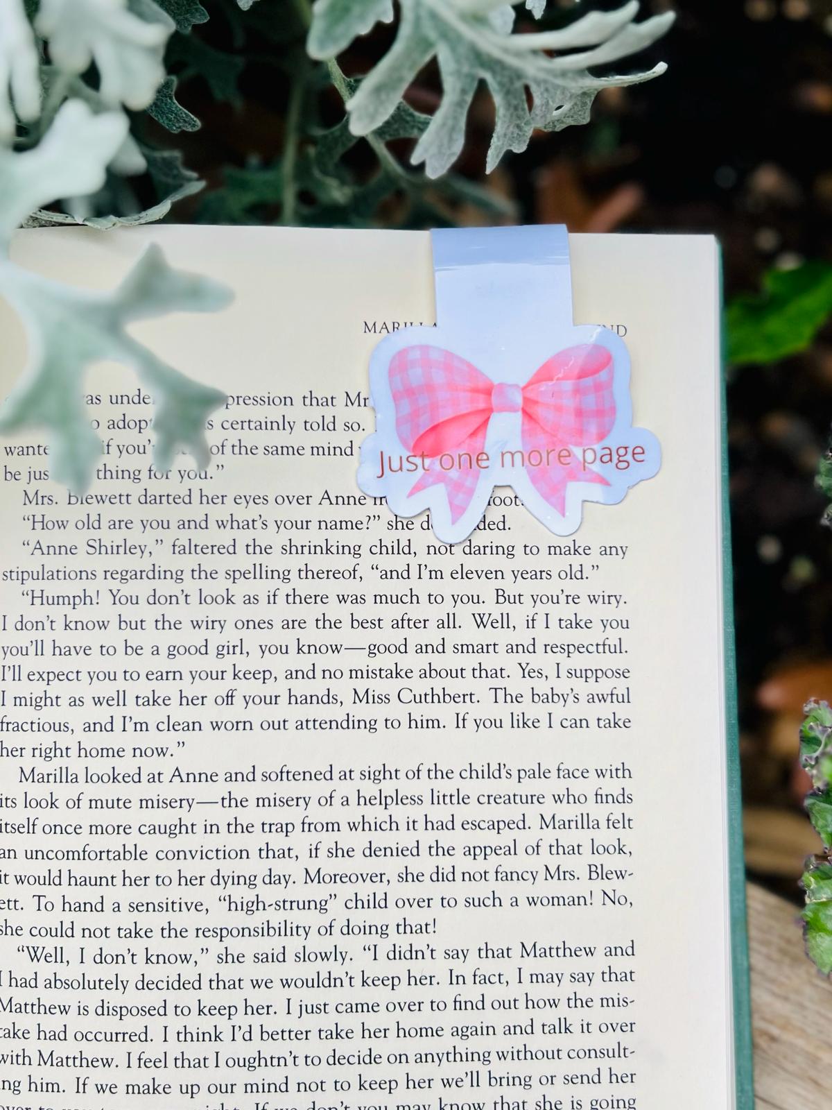 "Just one more page" Magnetic Book mark