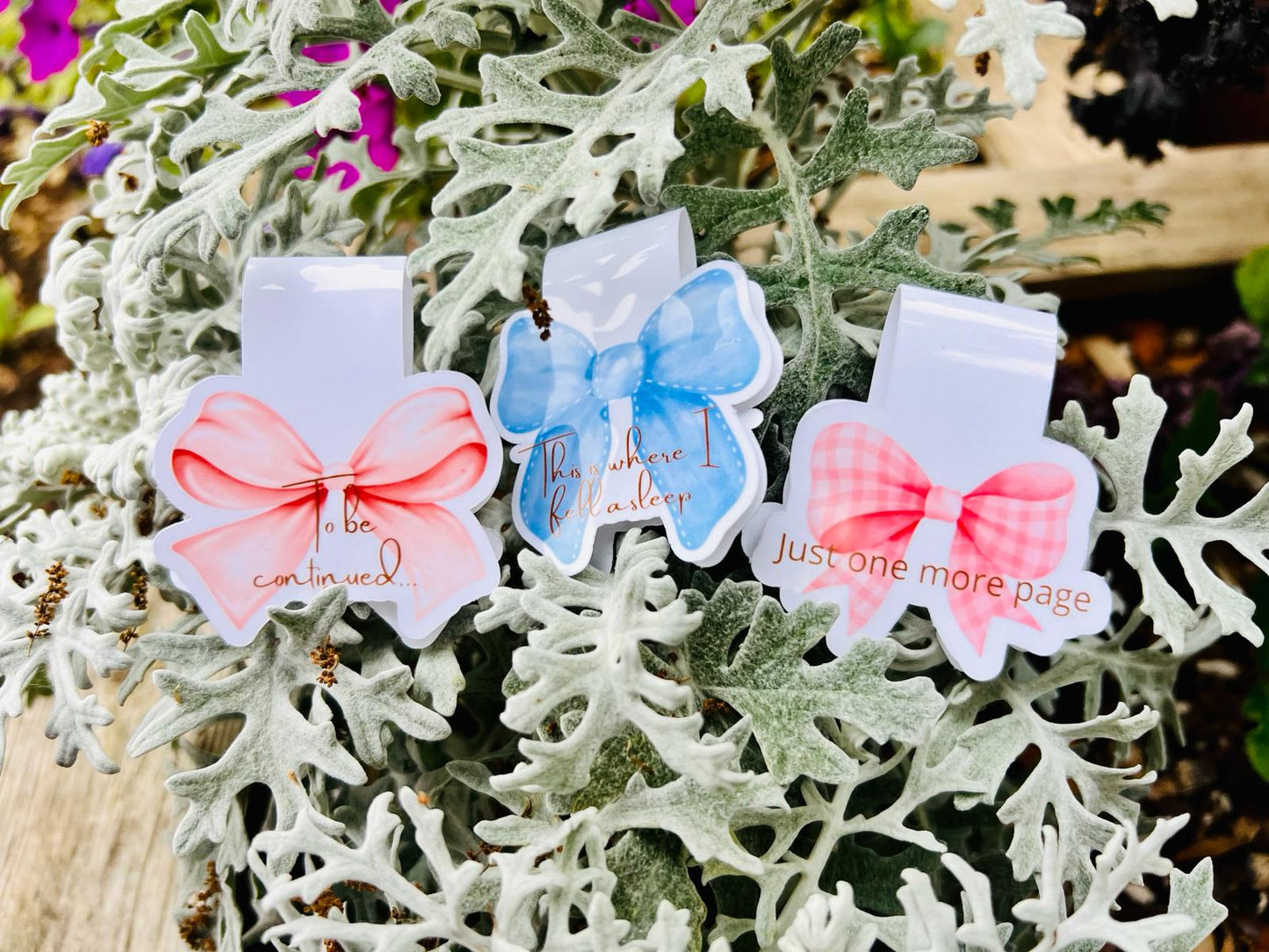 Bow Adorned Magnetic Book Marks (all three)