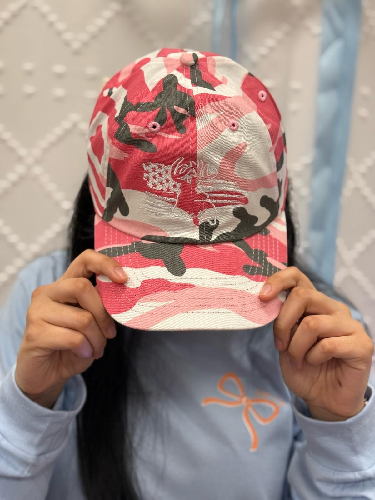 Flag &amp; Buck Embroidered Unstructured Hat