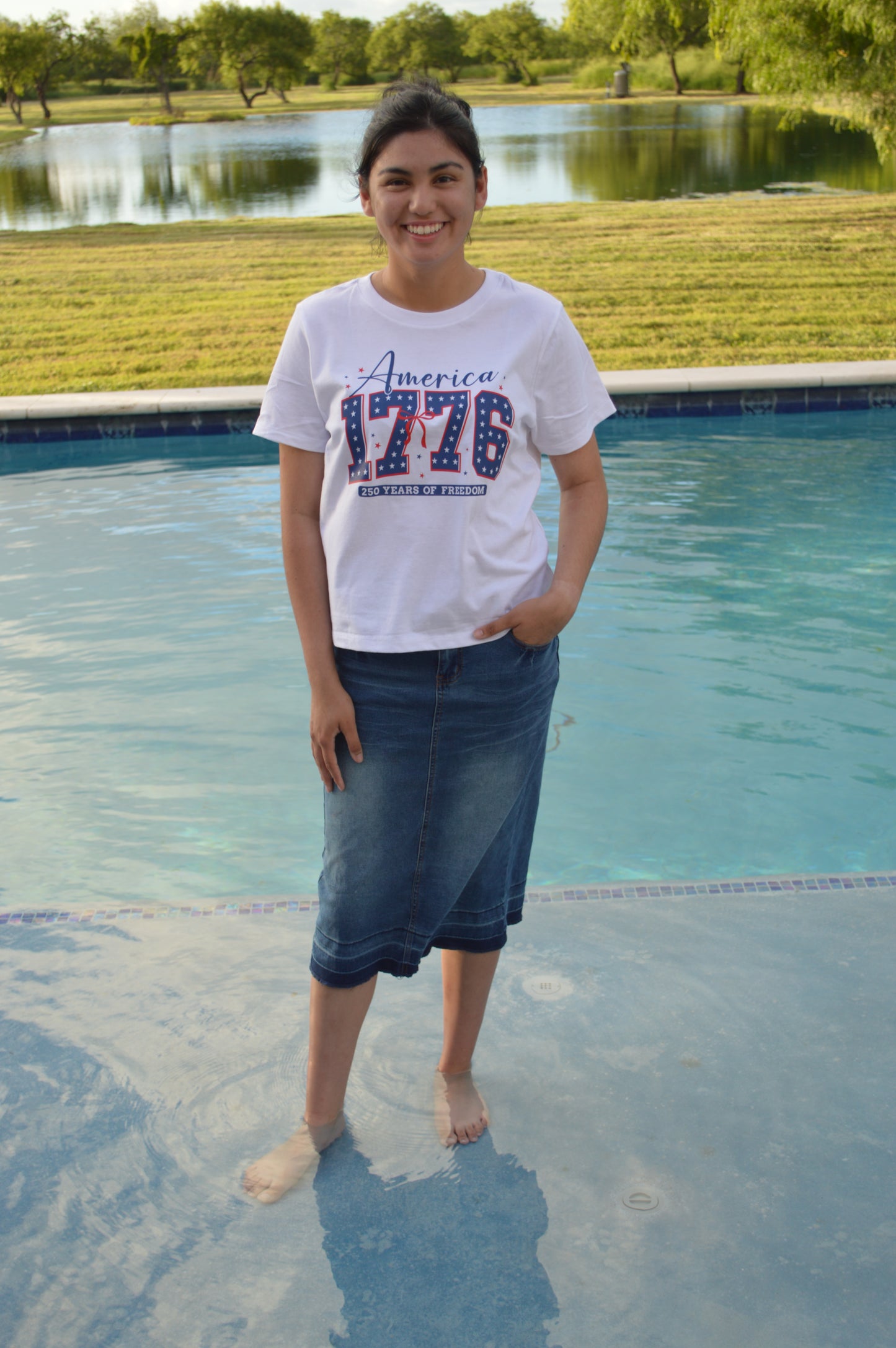 1776 Red, White & Radiant Tee