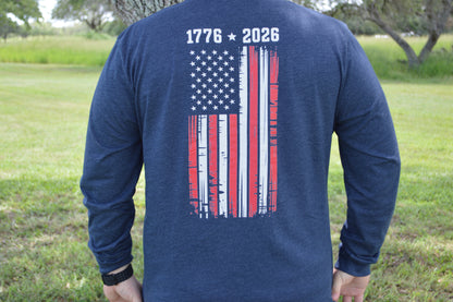 Men’s 1776–2026 Flag Long Sleeve Tee