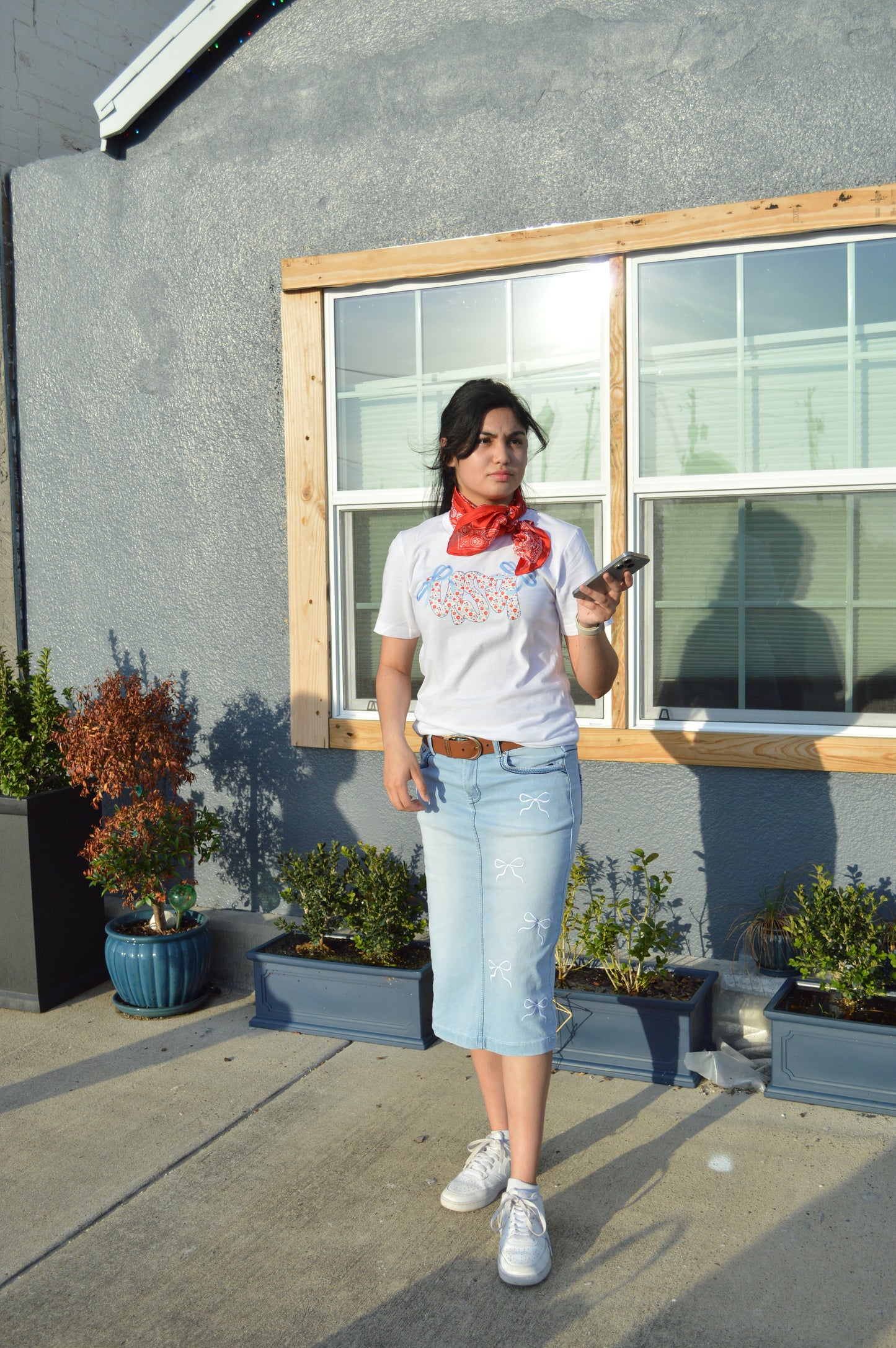 USA Pretty Bow Short Sleeve Tee