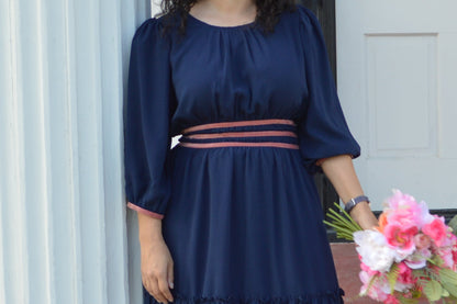 The Classy Girl Navy Dress