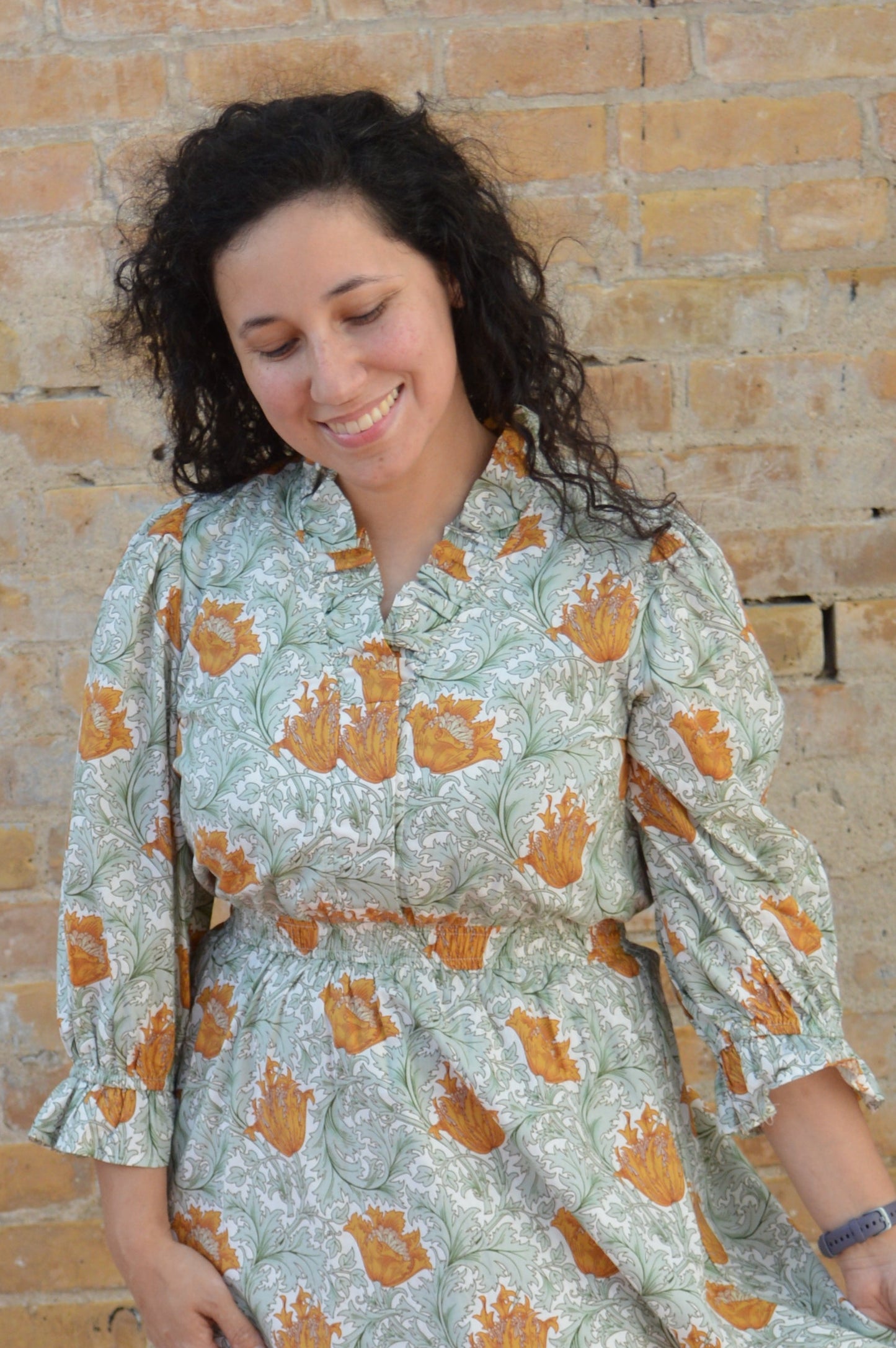 The Marigold Grace Pleated Dress