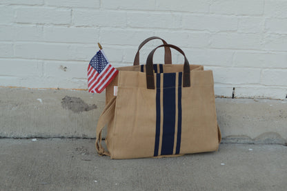 Navy Stripe Tote Bag