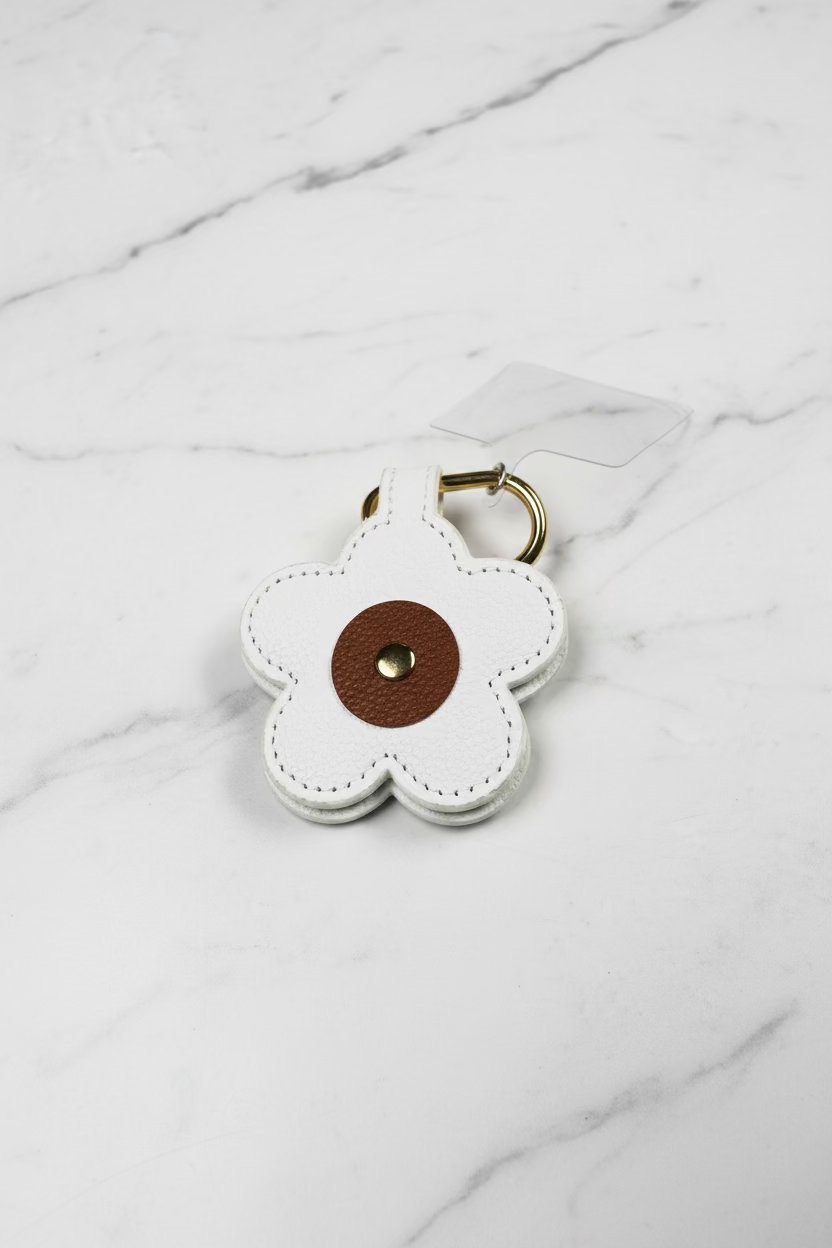 White Flower Hat Clip