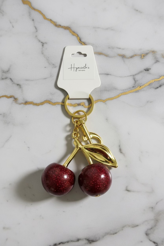 🍒 Cherry Sparkle Keychain / Bag Charm