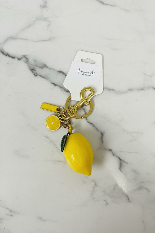 🍋 Lemon Sparkle Keychain / Bag Charm