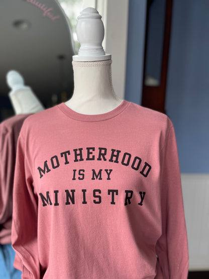 "Motherhood is my ministry" Bella Canva T-Shirt