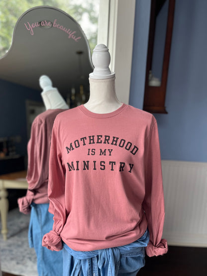 "Motherhood is my ministry" Bella Canva T-Shirt