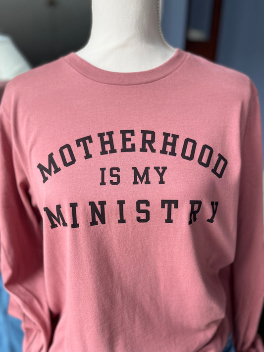 "Motherhood is my ministry" Bella Canva T-Shirt