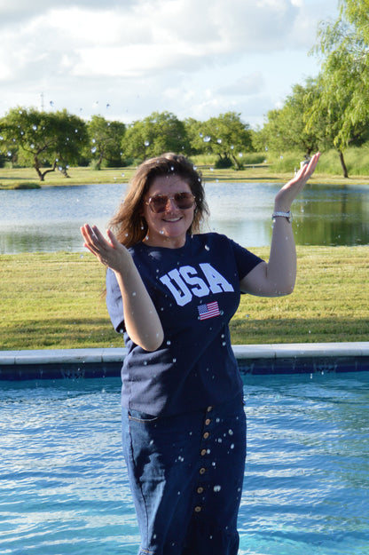 Stars, Stripes & Sunshine Crop Tee