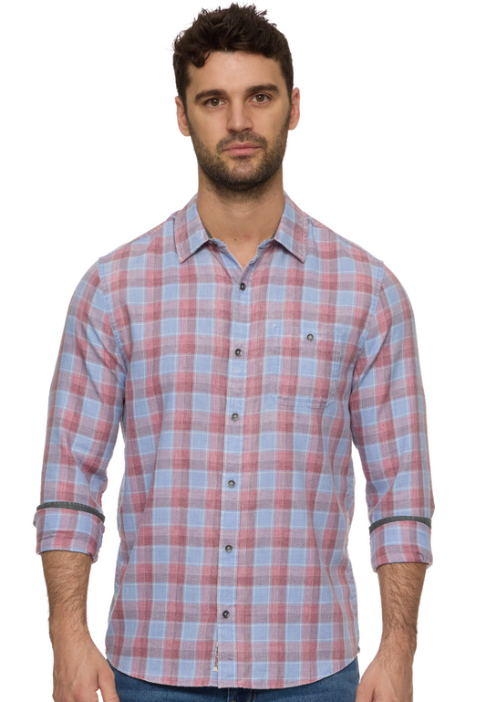 Brookside Vintage Plaid Roll-Up Shirt