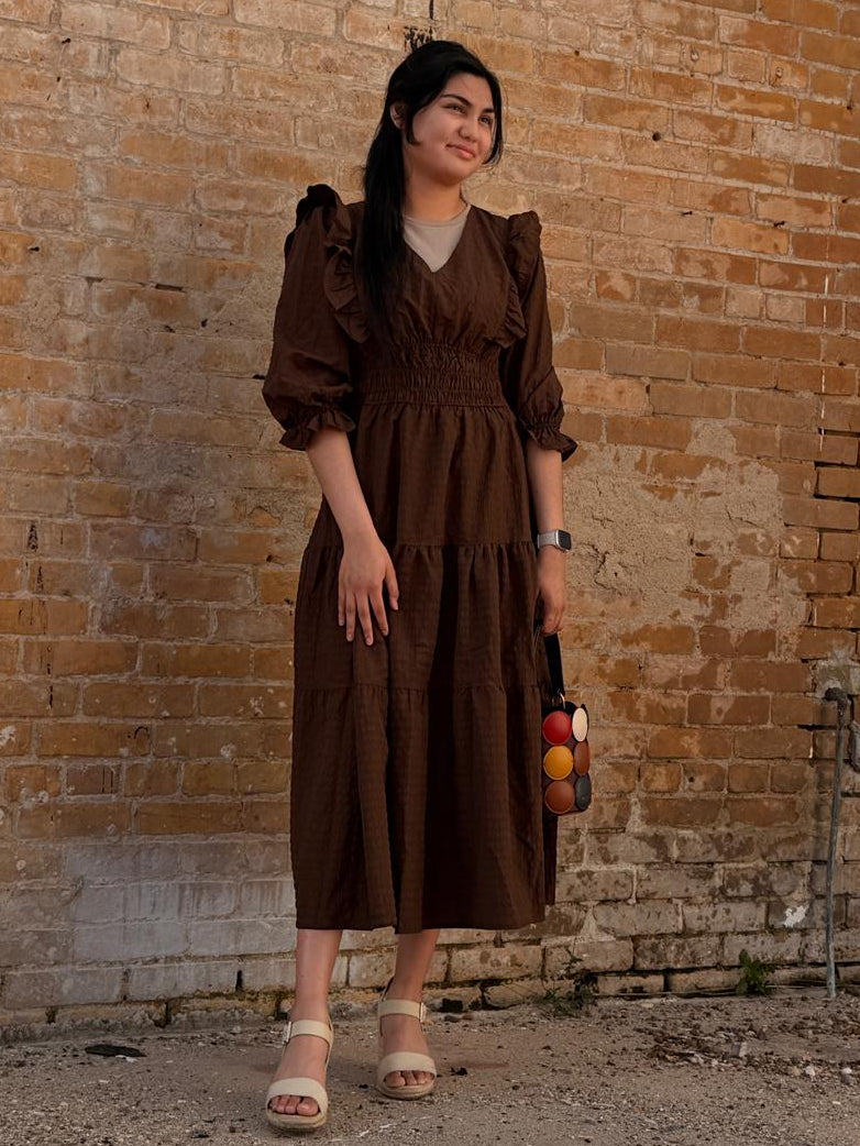 The Celeste Ruffle Flare Dress