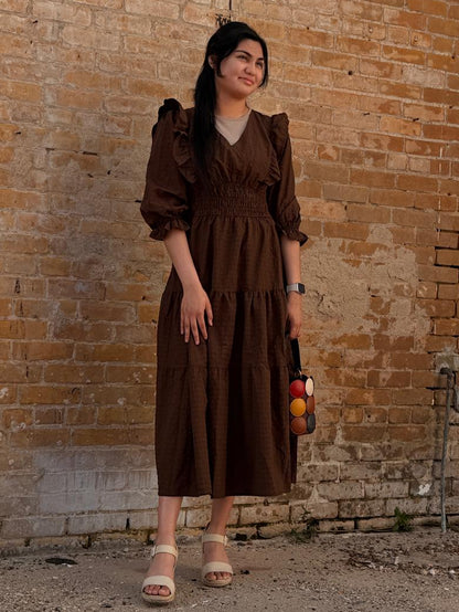 The Celeste Ruffle Flare Dress
