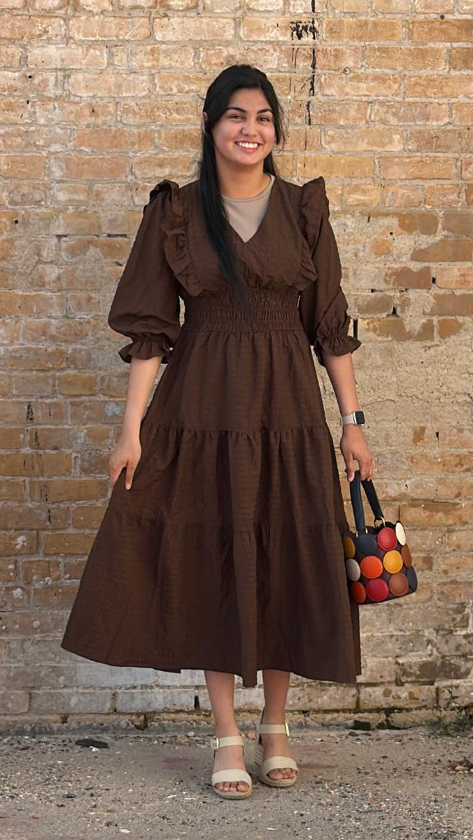 The Celeste Ruffle Flare Dress