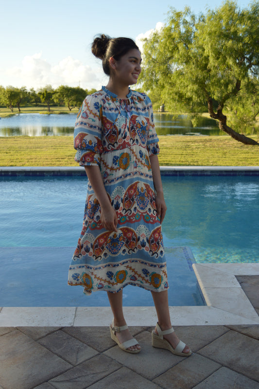 Blue Mosiac Dress