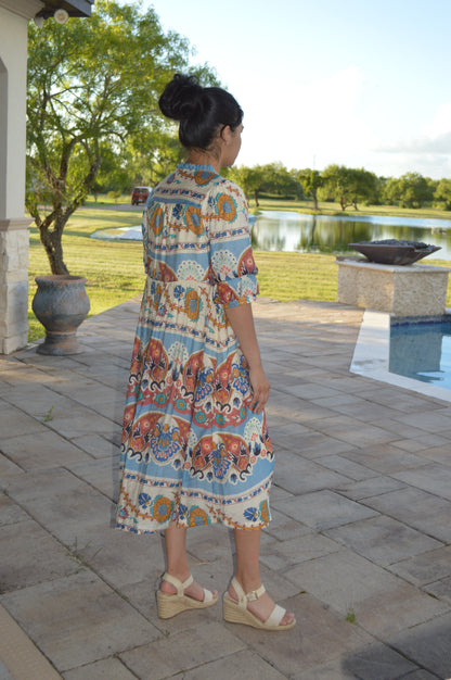 Blue Mosiac Dress