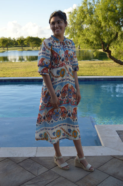 Blue Mosiac Dress
