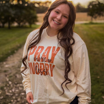 PRAY MORE, WORRY LESS | Autumn Long Sleeve Tee 🍂🤎